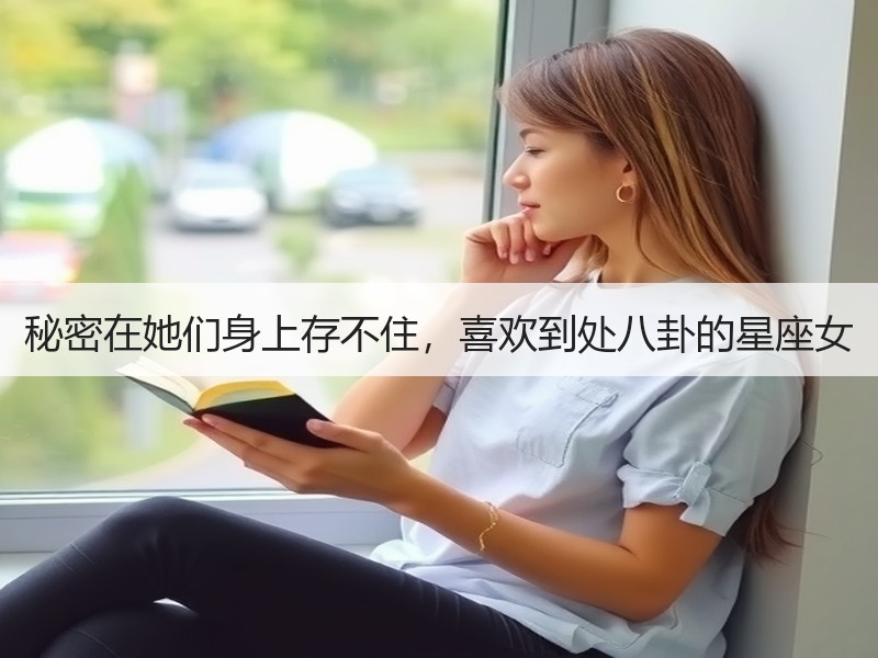 秘密在她们身上存不住，喜欢到处八卦的星座女