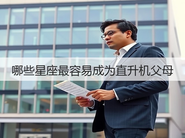 哪些星座最容易成为直升机父母(图1)