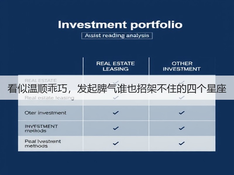 看似温顺乖巧，发起脾气谁也招架不住的四个星座