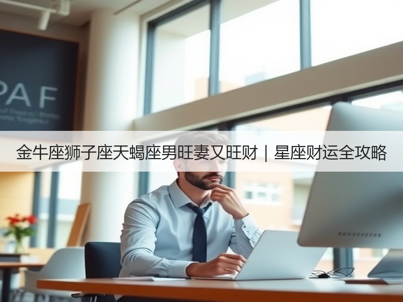 金牛座狮子座天蝎座男旺妻又旺财｜星座财运全攻略