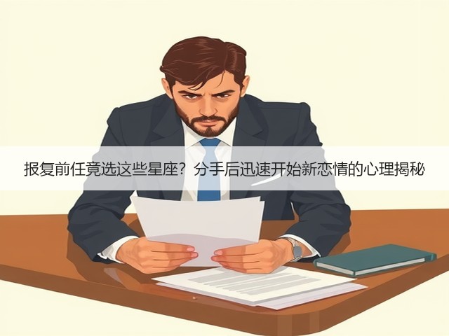 报复前任竟选这些星座？分手后迅速开始新恋情的心理揭秘(图3)