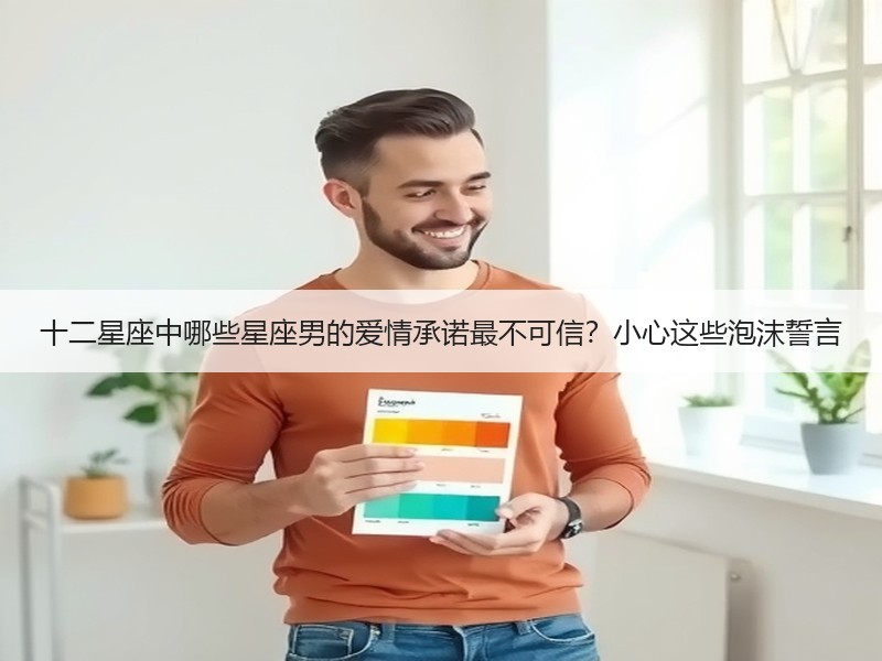 十二星座中哪些星座男的爱情承诺最不可信？小心这些泡沫誓言
