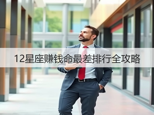 12星座赚钱命最差排行全攻略(图1) 12星座赚钱命最差排行全攻略(图1)