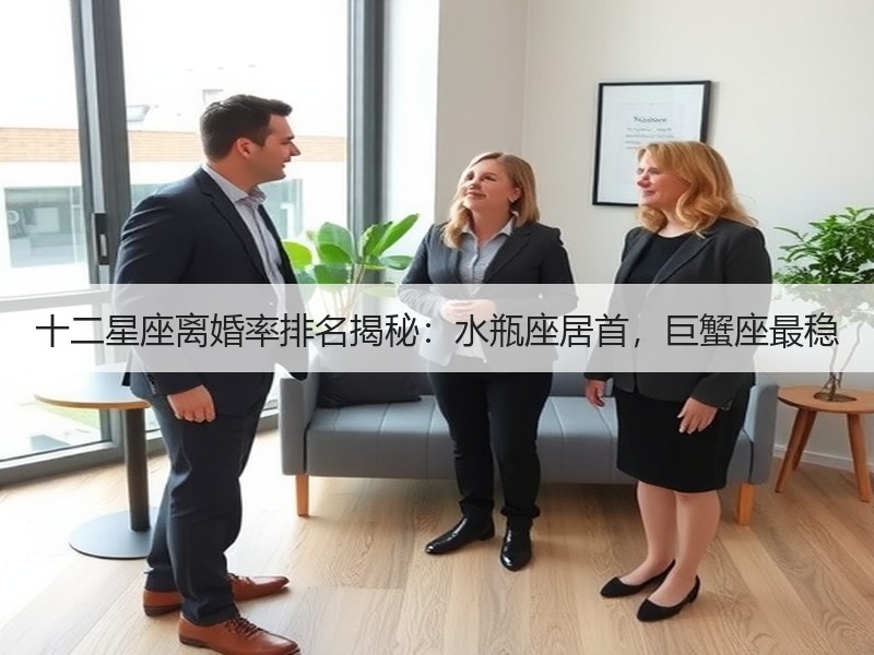 十二星座离婚率排名揭秘：水瓶座居首，巨蟹座最稳