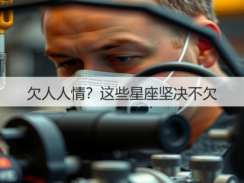 欠人人情？这些星座坚决不欠