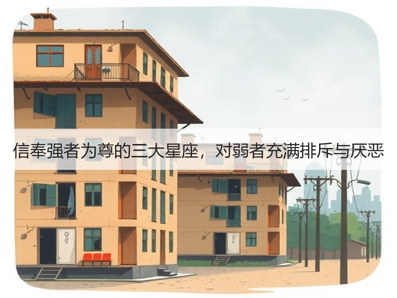 信奉强者为尊的三大星座，对弱者充满排斥与厌恶