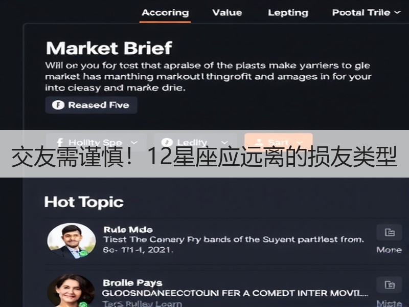 交友需谨慎！12星座应远离的损友类型