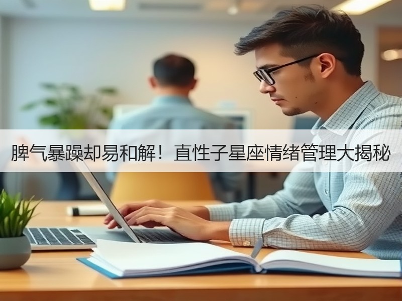 脾气暴躁却易和解！直性子星座情绪管理大揭秘