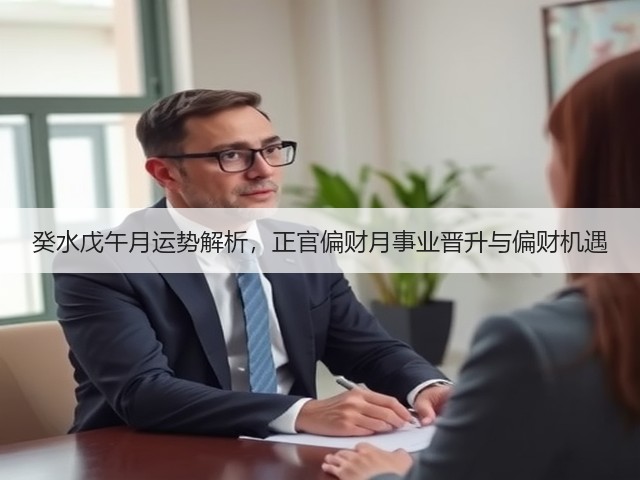 癸水戊午月运势解析,正官偏财月事业晋升与偏财机遇(图2) 癸水戊午月运势解析,正官偏财月事业晋升与偏财机遇(图2)